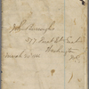 Notebook 10: ("K"). "John Burroughs 377 First St East Washington DC Mar. 24 1865" 