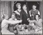 Heather MacRae, Ken Kercheval, Nancy Wickwire, Paul Rogers, James Coco, and Walter McGinn in the stage production Here's Where I Belong