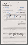 Stage manager's log