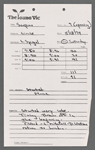 Stage manager's log