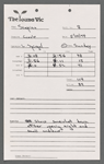 Stage manager's log