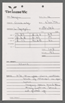 Stage manager's log