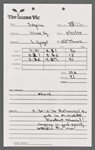 Stage manager's log