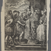 St. Ambrosius forbidding the Emperor Theodosius to enter the church. 