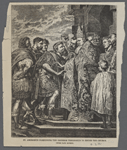 St. Ambrosius forbidding the Emperor Theodosius to enter the church. 