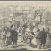 Thiers greeting or addressing a large crowd.