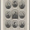 The Generals of the west. Gen. McCook. Gen. Grant. Gen. McClernand. Gen. Lew Wallace. Gen. Rosencrans. Gen. Curtis. Gen. Prentiss. Gen. W.T. Sherman. Gen. Thomas.