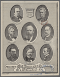 President Hayes and his cabinet. George W. M'Crary. War.  R.W. Thompson. Navy.  David M. Key. Postmaster General.  Rutherford B. Hayes. Charles E. Devens. Attorney General.  Carl Schurz. Interior.  John Sherman. Treasury.  William E. Evarts. Sec. of State. 