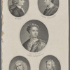 Mr. Gray.  Oliver Goldsmith.  James Thomson. Aetat 25.  Samuel Johnson, LLD. painted by Reynold in 1755.  John Dryden. Aetat 68. 