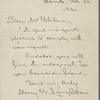 Longfellow, Henry W[adsworth], ALS to WW. Feb. 22, 1881.