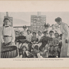 A traveling library on the deck of a St. John's Guild floating hospital boat
