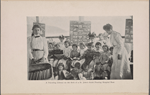 A traveling library on the deck of a St. John's Guild floating hospital boat