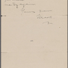 Munro [David A.], ALS to. Feb. 8, [1905]. Previously Feb. 8, [n.y.].