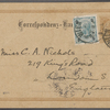 Nichols, C[lara] A., postcard to. Jan. 27, 1898 [postmark].