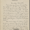 [Nunally], Francesca, AL to. Nov. 1, 1908.