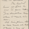 Pond, [Major James Burton], ANS to. [Feb. 28, 1884]. Previously [Feb. 27?, 1884].