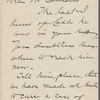 Fairchild, Charles, ALS to SLC. Feb. 26, 1884.