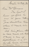 Fairchild, Charles, ALS to SLC. Feb. 26, 1884.