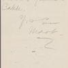 Fairchild, Charles, ALS to SLC. Feb. 26, 1884.