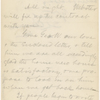 Pond, [Major James Burton], ALS to. Jul. 15, 1884.