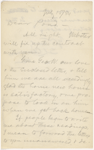 Pond, [Major James Burton], ALS to. Jul. 15, 1884.