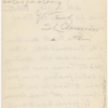 Pond, [Major James Burton], ALS to. Jul. 15, 1884.