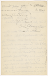 Pond, [Major James Burton], ALS to. Jul. 15, 1884.