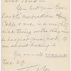 Pond, [Major James Burton], ALS to. Oct. 11, 1884.