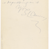 Pond, [Major James Burton], ALS to. [Oct. 12?, 1884]. Previously: Sunday, n.d.
