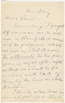 Pond, [Major James Burton], ALS to. [Oct. 19, 1884]. Previously: Sunday [Nov.? 1884]
