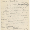 Pond, [Major James Burton], ALS to. [Oct. 28?, 1884].