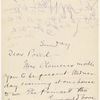 Pond, [Major James Burton], ALS to. [Apr. 19, 1885]. Previously [Dec. 1884?].