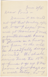 Pond, [Major James Burton], ALS to. Jun. 3, 1885.