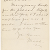 Pond, [Major James Burton], ALS to. Jun. 17, [1885].