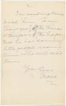 Pond, [Major James Burton], ALS to. Jun. 18, 1885.