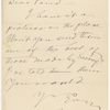 Pond, [Major James Burton], ALS to. Dec. 8, 1885.