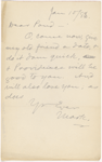 Pond, [Major James Burton], ALS to. Jan. 10, 1886. 
