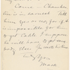 Pond, [Major James Burton], ALS to. [Jan. 20, 1886]. Previously, [n.d.].