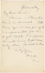 Pond, [Major James Burton], ALS to. [Jan. 20, 1886]. Previously, [n.d.].