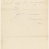 Pond, [Major James Burton], ALS to. May 3, 1886. 
