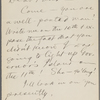 Pond, [Major James Burton], ALS to. Nov. 13, [1886]. Previously Nov. 13, [n.y.]. 