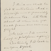 Pond, [Major James Burton], ALS to. Apr. 25, [1887]. 