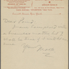 Pond, [Major James Burton], ALS to. [1890-1891]