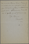 Pond, [Major James Burton], ALS to. Nov. 14, 1893. 