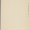 Pond, [Major James Burton], ALS to. [Feb. 12, 1894]. Previously, Monday [n.d.].