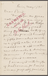 Pond, [Major James Burton], ALS to. May 1, 1895. 
