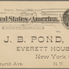 Pond, [Major James Burton], postcard to. Jun. 9, [1895] (postscript to ALS for same date). 