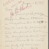 Pond, [Major James Burton], ALS to. Jun. 13, 1895. 