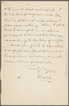 Pond, [Major James Burton], ALS to. Jul. 1, 1895. 