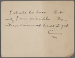 Pond, Maj. J[ames] B[urton], postcard to. [Jun. 21, 1897]. 